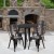 Flash Furniture CH-51090TH-4-18CAFE-BQ-GG 30" Round Black-Antique Gold Metal Indoor/Outdoor Table Set with 4 Cafe Chairs addl-1