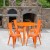 Flash Furniture CH-51090TH-4-18CAFE-OR-GG 30" Round Orange Metal Indoor/Outdoor Table Set with 4 Cafe Chairs addl-1