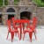Flash Furniture CH-51090TH-4-18CAFE-RED-GG 30" Round Red Metal Indoor/Outdoor Table Set with 4 Cafe Chairs addl-1