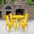 Flash Furniture CH-51090TH-4-18CAFE-YL-GG 30" Round Yellow Metal Indoor/Outdoor Table Set with 4 Cafe Chairs addl-1