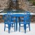 Flash Furniture CH-51090TH-4-18VRT-BL-GG 30" Round Blue Metal Indoor/Outdoor Table Set with 4 Vertical Slat Back Chairs addl-1
