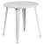 Flash Furniture CH-51090TH-4-18VRT-WH-GG 30" Round White Metal Indoor/Outdoor Table Set with 4 Vertical Slat Back Chairs addl-3