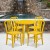 Flash Furniture CH-51090TH-4-18VRT-YL-GG 30" Round Yellow Metal Indoor/Outdoor Table Set with 4 Vertical Slat Back Chairs addl-1