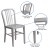 Flash Furniture CH-61200-18-SIL-GG Commercial Grade Silver Metal Indoor/Outdoor Chair addl-4
