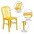 Flash Furniture CH-61200-18-YL-GG Commercial Grade Yellow Metal Indoor/Outdoor Chair addl-4