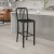 Flash Furniture CH-61200-30-BK-GG 30" Black Metal Indoor/Outdoor Barstool with Vertical Slat Back addl-1
