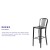 Flash Furniture CH-61200-30-BK-GG 30" Black Metal Indoor/Outdoor Barstool with Vertical Slat Back addl-3