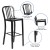 Flash Furniture CH-61200-30-BK-GG 30" Black Metal Indoor/Outdoor Barstool with Vertical Slat Back addl-4