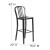 Flash Furniture CH-61200-30-BK-GG 30" Black Metal Indoor/Outdoor Barstool with Vertical Slat Back addl-5