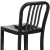 Flash Furniture CH-61200-30-BK-GG 30" Black Metal Indoor/Outdoor Barstool with Vertical Slat Back addl-7