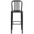 Flash Furniture CH-61200-30-BK-GG 30" Black Metal Indoor/Outdoor Barstool with Vertical Slat Back addl-9