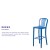 Flash Furniture CH-61200-30-BL-GG 30" Blue Metal Indoor/Outdoor Barstool with Vertical Slat Back addl-3