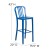 Flash Furniture CH-61200-30-BL-GG 30" Blue Metal Indoor/Outdoor Barstool with Vertical Slat Back addl-5