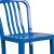 Flash Furniture CH-61200-30-BL-GG 30" Blue Metal Indoor/Outdoor Barstool with Vertical Slat Back addl-7