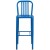 Flash Furniture CH-61200-30-BL-GG 30" Blue Metal Indoor/Outdoor Barstool with Vertical Slat Back addl-9