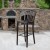 Flash Furniture CH-61200-30-BQ-GG 30" Black-Antique Gold Metal Indoor/Outdoor Barstool with Vertical Slat Back addl-1