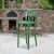 Flash Furniture CH-61200-30-GN-GG 30" Green Metal Indoor/Outdoor Barstool with Vertical Slat Back addl-1