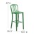 Flash Furniture CH-61200-30-GN-GG 30" Green Metal Indoor/Outdoor Barstool with Vertical Slat Back addl-5