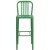 Flash Furniture CH-61200-30-GN-GG 30" Green Metal Indoor/Outdoor Barstool with Vertical Slat Back addl-9