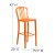 Flash Furniture CH-61200-30-OR-GG 30" Orange Metal Indoor/Outdoor Barstool with Vertical Slat Back addl-5