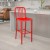 Flash Furniture CH-61200-30-RED-GG 30" Red Metal Indoor/Outdoor Barstool with Vertical Slat Back addl-1