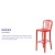 Flash Furniture CH-61200-30-RED-GG 30" Red Metal Indoor/Outdoor Barstool with Vertical Slat Back addl-3