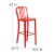 Flash Furniture CH-61200-30-RED-GG 30" Red Metal Indoor/Outdoor Barstool with Vertical Slat Back addl-5