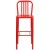 Flash Furniture CH-61200-30-RED-GG 30" Red Metal Indoor/Outdoor Barstool with Vertical Slat Back addl-9
