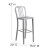 Flash Furniture CH-61200-30-SIL-GG 30" Silver Metal Indoor/Outdoor Barstool with Vertical Slat Back addl-5