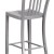 Flash Furniture CH-61200-30-SIL-GG 30" Silver Metal Indoor/Outdoor Barstool with Vertical Slat Back addl-7