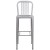 Flash Furniture CH-61200-30-SIL-GG 30" Silver Metal Indoor/Outdoor Barstool with Vertical Slat Back addl-9