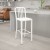 Flash Furniture CH-61200-30-WH-GG 30" White Metal Indoor/Outdoor Barstool with Vertical Slat Back addl-1