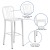 Flash Furniture CH-61200-30-WH-GG 30" White Metal Indoor/Outdoor Barstool with Vertical Slat Back addl-4