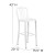 Flash Furniture CH-61200-30-WH-GG 30" White Metal Indoor/Outdoor Barstool with Vertical Slat Back addl-5