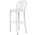 Flash Furniture CH-61200-30-WH-GG 30" White Metal Indoor/Outdoor Barstool with Vertical Slat Back addl-6