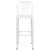 Flash Furniture CH-61200-30-WH-GG 30" White Metal Indoor/Outdoor Barstool with Vertical Slat Back addl-9