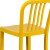 Flash Furniture CH-61200-30-YL-GG 30" Yellow Metal Indoor/Outdoor Barstool with Vertical Slat Back addl-10