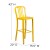 Flash Furniture CH-61200-30-YL-GG 30" Yellow Metal Indoor/Outdoor Barstool with Vertical Slat Back addl-5