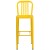 Flash Furniture CH-61200-30-YL-GG 30" Yellow Metal Indoor/Outdoor Barstool with Vertical Slat Back addl-9