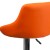 Flash Furniture CH-82028A-ORG-GG Contemporary Orange Vinyl Diamond Pattern Bucket Seat Adjustable Height Barstool with Chrome Base addl-10