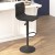 Flash Furniture CH-92023-1-BKBK-GG Modern Black Vinyl Adjustable Bar Swivel Stool with Back, Chrome Base, Footrest addl-4