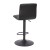 Flash Furniture CH-92023-1-BKBK-GG Modern Black Vinyl Adjustable Bar Swivel Stool with Back, Chrome Base, Footrest addl-6