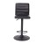 Flash Furniture CH-92023-1-BKBK-GG Modern Black Vinyl Adjustable Bar Swivel Stool with Back, Chrome Base, Footrest addl-9