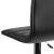 Flash Furniture CH-92023-1-BK-GG Modern Black Vinyl Adjustable Bar Swivel Stool with Back, Chrome Base, Footrest addl-12