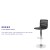 Flash Furniture CH-92023-1-BK-GG Modern Black Vinyl Adjustable Bar Swivel Stool with Back, Chrome Base, Footrest addl-3
