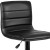 Flash Furniture CH-92023-1-BK-GG Modern Black Vinyl Adjustable Bar Swivel Stool with Back, Chrome Base, Footrest addl-7