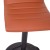 Flash Furniture CH-92023-1-BRBK-GG Modern Cognac Vinyl Adjustable Bar Swivel Stool with Back, Black Base, Footrest addl-7