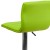 Flash Furniture CH-92023-1-GRN-GG Modern Green Vinyl Adjustable Bar Swivel Stool with Back, Chrome Base, Footrest addl-7