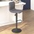 Flash Furniture CH-92023-1-GYBK-GG Modern Gray Vinyl Adjustable Bar Swivel Stool with Back, Black Base, Footrest addl-4