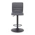 Flash Furniture CH-92023-1-GYBK-GG Modern Gray Vinyl Adjustable Bar Swivel Stool with Back, Black Base, Footrest addl-9